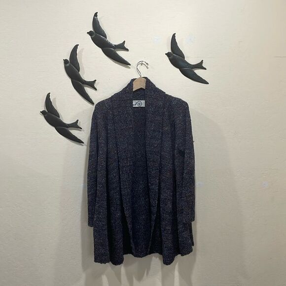 Anthropologie Rosie Neira Marled Collegiate Open Front Cardigan - M - Picture 12 of 15